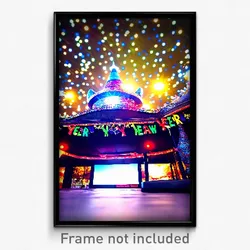 Pixel Art Poster - Interesting New Year Day (8 Bit Psychedelic Video Game Print)