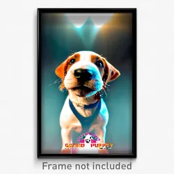 Pixel Art Poster - Grand Puppy (8 Bit Psychedelic Trippy Weird Video Game Print)