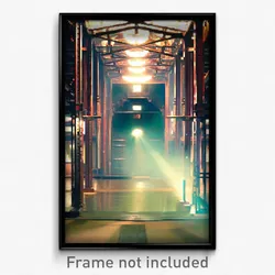 Pixel Art Poster - Steel Canton (8 Bit Psychedelic Trippy Video Game Print)