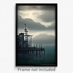 Pixel Art Poster - Gloomy Cay (8 Bit Psychedelic Trippy Weird Video Game Print)