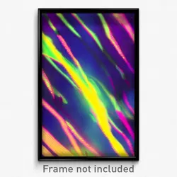 Pixel Art Poster - Glitchy Downland (8 Bit Psychedelic Trippy Video Game Print)