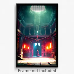 Pixel Art Poster - Lost Dungeon (8 Bit Psychedelic Trippy Video Game Print)