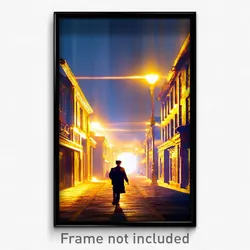 Pixel Art Poster - Golden Ghetto (8 Bit Psychedelic Trippy Video Game Print)