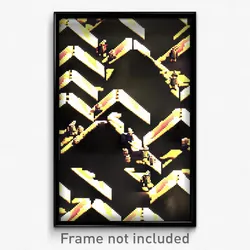 Pixel Art Poster - Zigzag Dolmen (8 Bit Psychedelic Trippy Video Game Print)