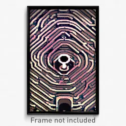 Pixel Art Poster - Impressive Labyrinth (8 Bit Psychedelic Video Game Print)