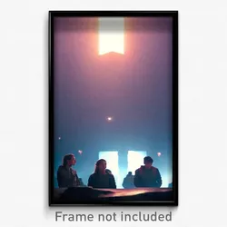 Pixel Art Poster - Made Up Retreat (8 Bit Psychedelic Trippy Video Game Print)