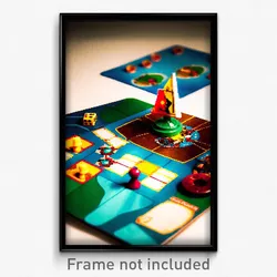 Pixel Art Poster - Rare Board Game (8 Bit Psychedelic Trippy Video Game Print)