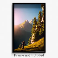 Pixel Art Poster - Memorable Wilderness (8 Bit Psychedelic Video Game Print)