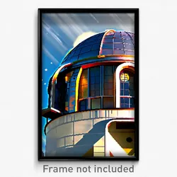 Pixel Art Poster - Notable Observatory (8 Bit Psychedelic Video Game Print)