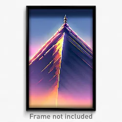 Pixel Art Poster - Metallic Peak (8 Bit Psychedelic Trippy Video Game Print)