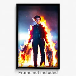 Pixel Art Poster - Slim Fire (8 Bit Psychedelic Trippy Weird Video Game Print)