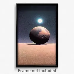 Pixel Art Poster - Deserted Pluto (8 Bit Psychedelic Trippy Video Game Print)
