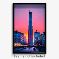 Pixel Art Poster - Sharp Copenhagen (8 Bit Psychedelic Trippy Video Game Print)