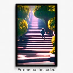 Pixel Art Poster - Extra Small Steps (8 Bit Psychedelic Trippy Video Game Print)