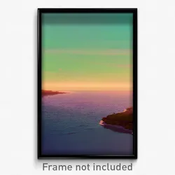 Pixel Art Poster - Droopy Shore (8 Bit Psychedelic Trippy Video Game Print)
