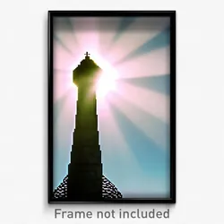 Pixel Art Poster - Voluminous Beacon (8 Bit Psychedelic Trippy Video Game Print)