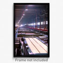 Pixel Art Poster - Rectangular Factory (8 Bit Psychedelic Video Game Print)