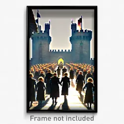 Pixel Art Poster - Great Portcullis (8 Bit Psychedelic Trippy Video Game Print)