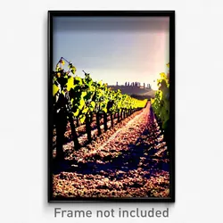 Pixel Art Poster - Cold Vineyard (8 Bit Psychedelic Trippy Video Game Print)
