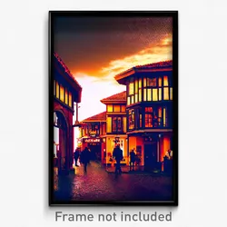 Pixel Art Poster - Busy Inn (8 Bit Psychedelic Trippy Weird Video Game Print)