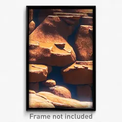 Pixel Art Poster - Brown Outcropping (8 Bit Psychedelic Trippy Video Game Print)