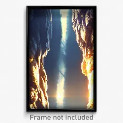 Pixel Art Poster - Dangerous Chasm (8 Bit Psychedelic Trippy Video Game Print)