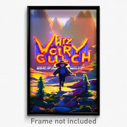 Pixel Art Poster - Wiry Gulch (8 Bit Psychedelic Trippy Weird Video Game Print)