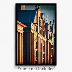 Pixel Art Poster - Velvety Swedish Architecture (8 Bit Video Game Print)