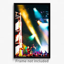 Pixel Art Poster - Agitated Music Festival (8 Bit Psychedelic Video Game Print)