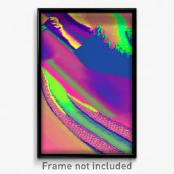 Pixel Art Poster - Glitch Art Earthworks (8 Bit Psychedelic Video Game Print)