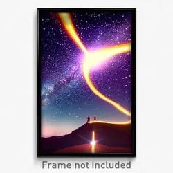 Pixel Art Poster - Starry Switchback (8 Bit Psychedelic Trippy Video Game Print)