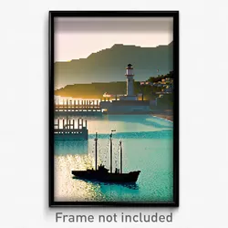 Pixel Art Poster - Long Harbour (8 Bit Psychedelic Trippy Video Game Print)