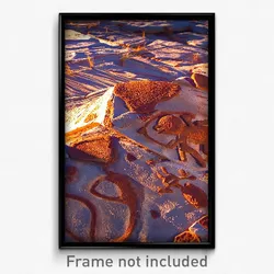 Pixel Art Poster - Rusty Petroglyphs (8 Bit Psychedelic Trippy Video Game Print)