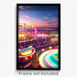 Pixel Art Poster - Vast Fairground (8 Bit Psychedelic Trippy Video Game Print)