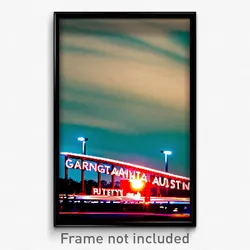 Pixel Art Poster - Gargantuan Austin (8 Bit Psychedelic Trippy Video Game Print)