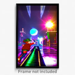 Pixel Art Poster - Outstanding Video Game (8 Bit Psychedelic Video Game Print)