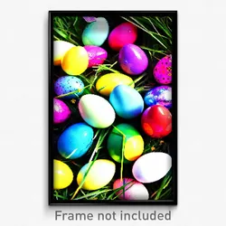 Pixel Art Poster - Important Easter Eggs (8 Bit Psychedelic Video Game Print)