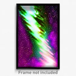 Pixel Art Poster - Zigzag Nebula (8 Bit Psychedelic Trippy Video Game Print)