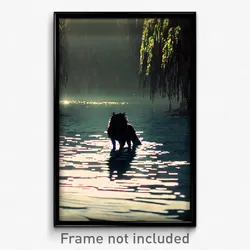 Pixel Art Poster - Mysterious Backwater (8 Bit Psychedelic Video Game Print)