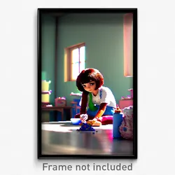 Pixel Art Poster - Cute Waste (8 Bit Psychedelic Trippy Weird Video Game Print)