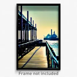 Pixel Art Poster - Bold Wharf (8 Bit Psychedelic Trippy Weird Video Game Print)