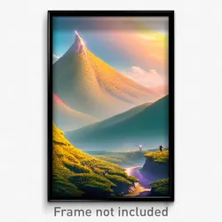 Pixel Art Poster - Outrageous Plateau (8 Bit Psychedelic Video Game Print)