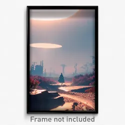 Pixel Art Poster - Silent Wasteland (8 Bit Psychedelic Trippy Video Game Print)