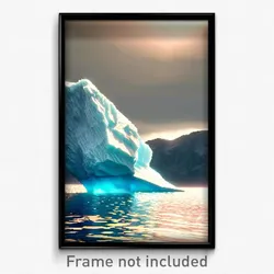 Pixel Art Poster - Showy Iceberg (8 Bit Psychedelic Trippy Video Game Print)