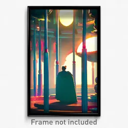 Pixel Art Poster - Whimsical Empire (8 Bit Psychedelic Trippy Video Game Print)