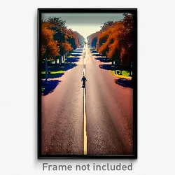 Pixel Art Poster - Brown Boulevard (8 Bit Psychedelic Trippy Video Game Print)