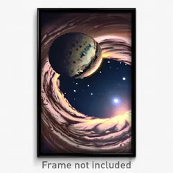 Pixel Art Poster - Mysterious Jupiter (8 Bit Psychedelic Video Game Print)