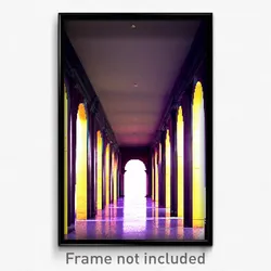 Pixel Art Poster - Showy Colonnade (8 Bit Psychedelic Trippy Video Game Print)