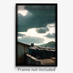 Pixel Art Poster - Worn Storm (8 Bit Psychedelic Trippy Weird Video Game Print)