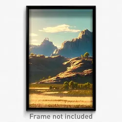 Pixel Art Poster - Grandiose Plains (8 Bit Psychedelic Trippy Video Game Print)